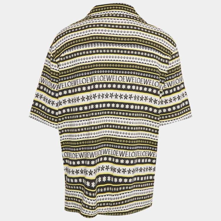 Pre Owned Loewe X Paula's Ibiza Multicolor Pattered Knit Bowling Shirt S 