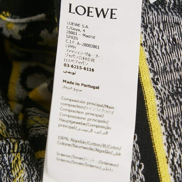 Pre Owned Loewe X Paula's Ibiza Multicolor Pattered Knit Bowling Shirt S 