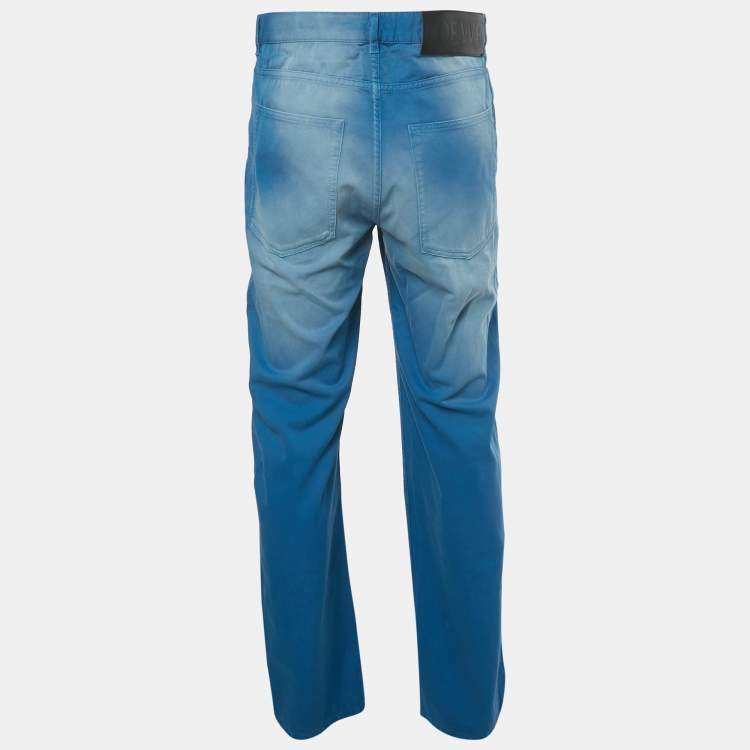 Pre Owned Loewe Washed Blue Denim Straight Fit Jeans XXL Waist 37" 