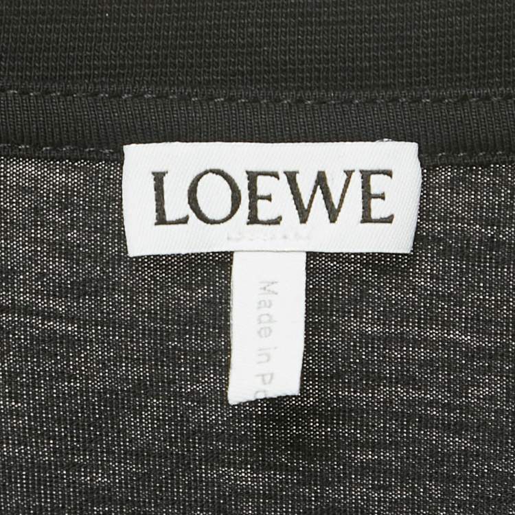 Pre Owned Loewe Black Anagram Embroidered Jersey T-Shirt XL