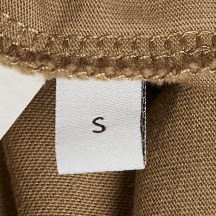 مملوكة مسبقًا Loewe Brown/Blue Anagram Cotton Crew Neck T-Shirt S