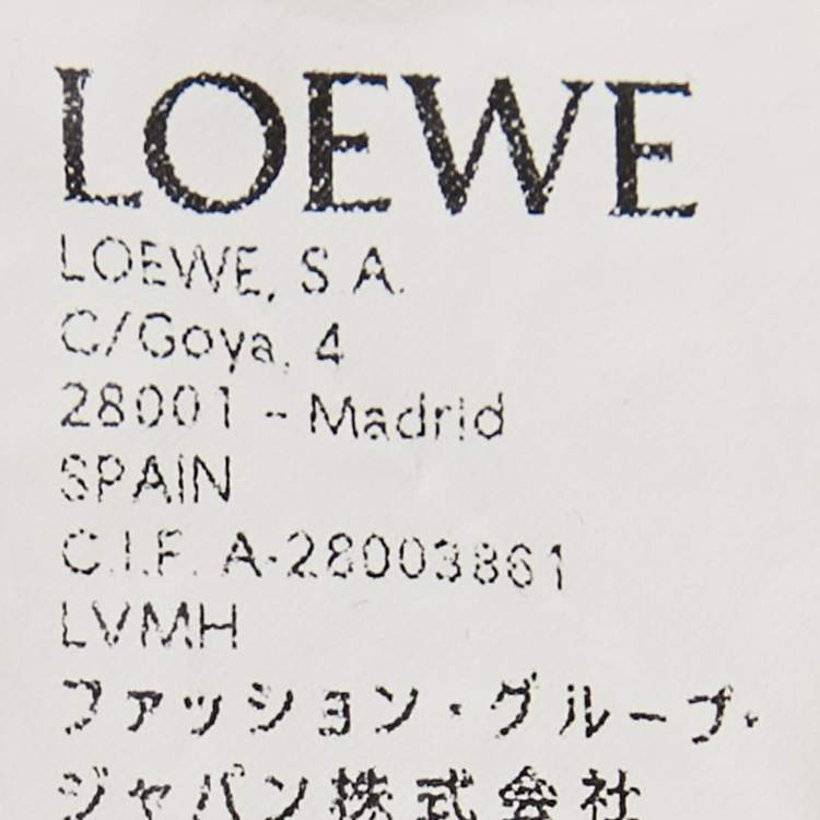 مملوكة مسبقًا Loewe Brown/Blue Anagram Cotton Crew Neck T-Shirt S