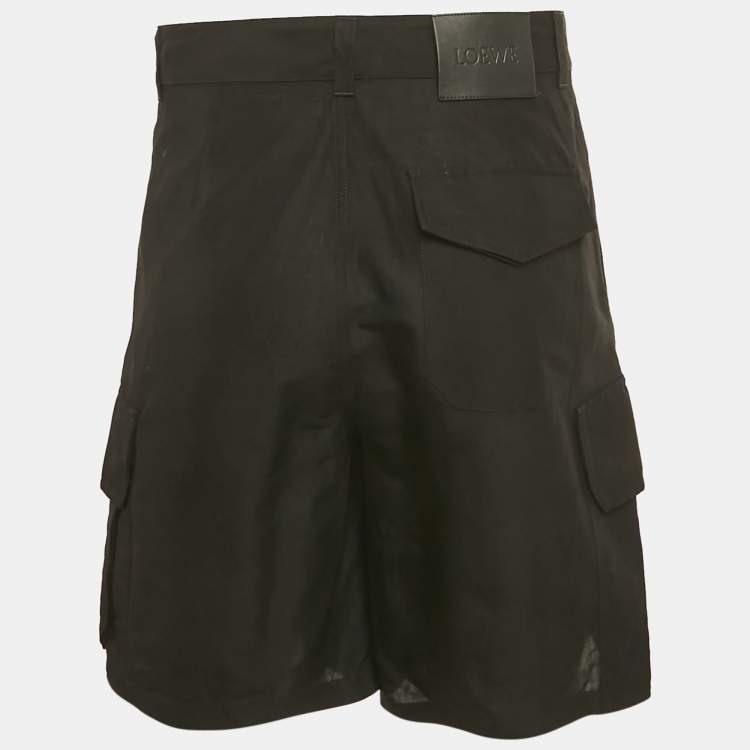 Pre Owned Loewe Black x Paula's Ibiza Linen Blend Cargo Shorts S