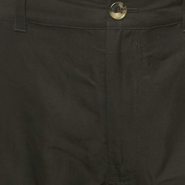 Pre Owned Loewe Black x Paula's Ibiza Linen Blend Cargo Shorts S