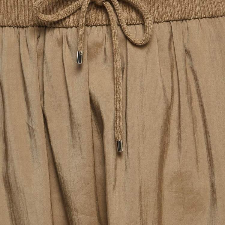 Pre Owned Loewe Brown Silk Blend Balloon Trousers S