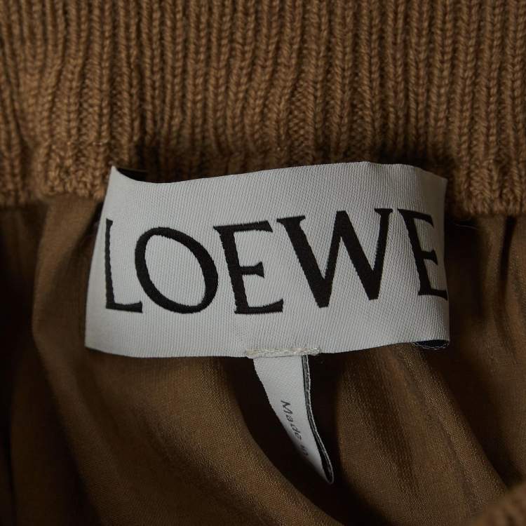 Pre Owned Loewe Brown Silk Blend Balloon Trousers S