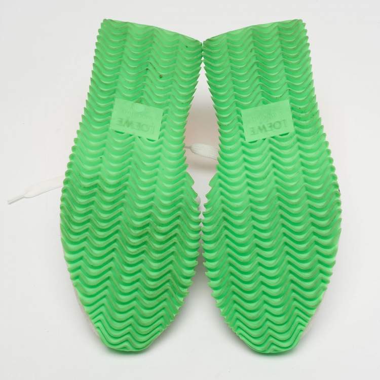 Pre Owned Loewe Multicolor Nylon and Suede Paneled Lace Up Sneakers Size 40