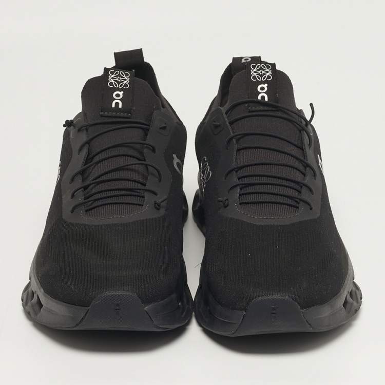 Pre Owned Loewe Cloudtilt Size 44 Black Knit Fabric Low Top Sneakers