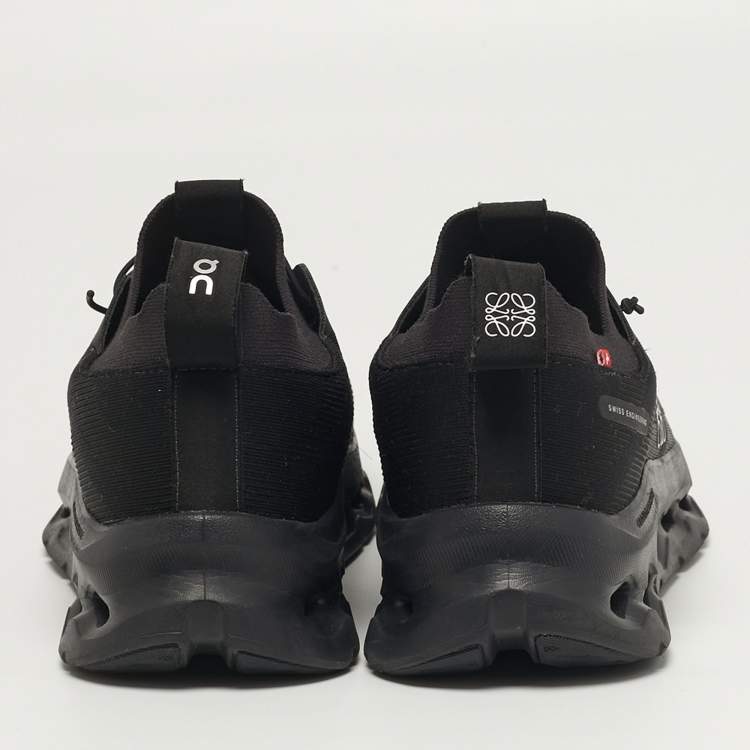 Pre Owned Loewe Cloudtilt Size 44 Black Knit Fabric Low Top Sneakers