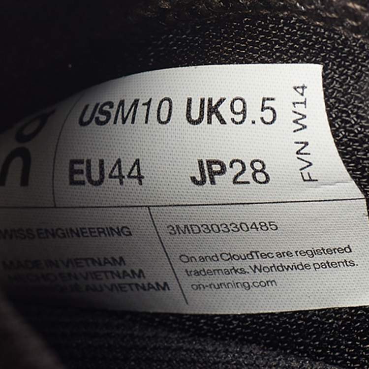 Pre Owned Loewe Cloudtilt Size 44 Black Knit Fabric Low Top Sneakers