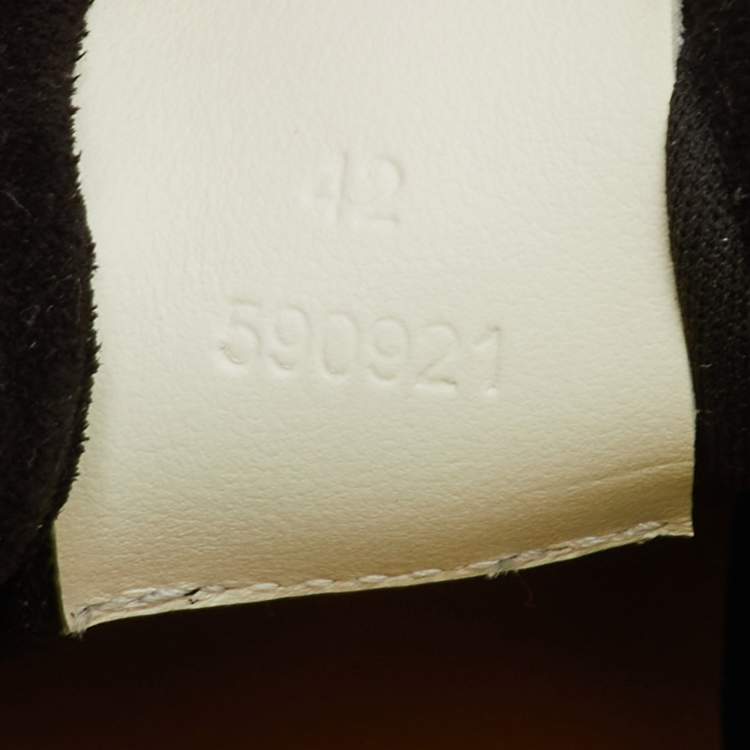 Pre Owned Loewe Flow Neon Size 42 Black/White Nylon and Suede Runner Sneakers