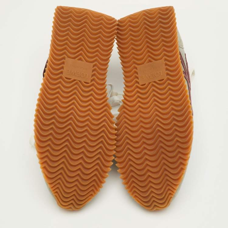 Pre Owned Loewe Flow Runner Size 42 Multicolor Leather, Nylon and Suede Low Top Sneakers