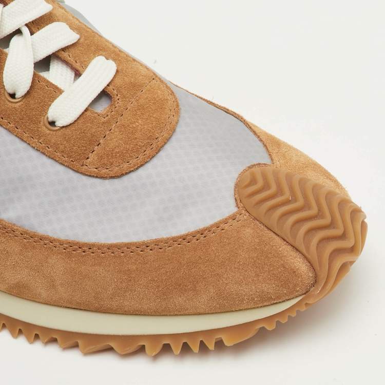 Pre Owned Loewe Flow Runner Size 42 Multicolor Leather, Nylon and Suede Low Top Sneakers