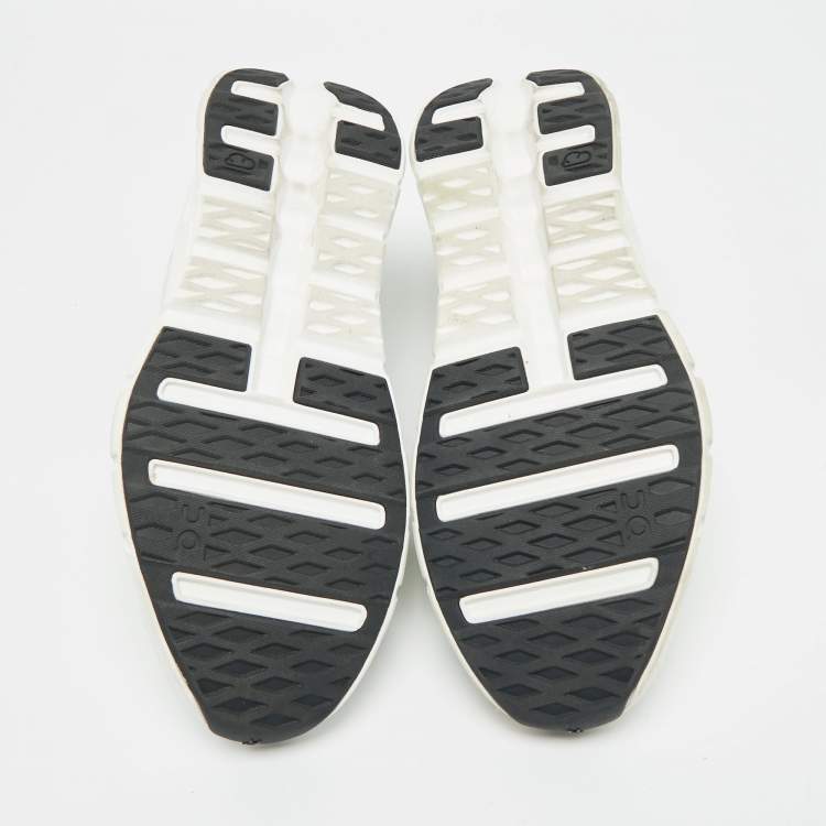 Pre Owned Loewe Cloudtilt 2 Size 42 Grey/Green Fabric and Mesh Lace Up Sneakers