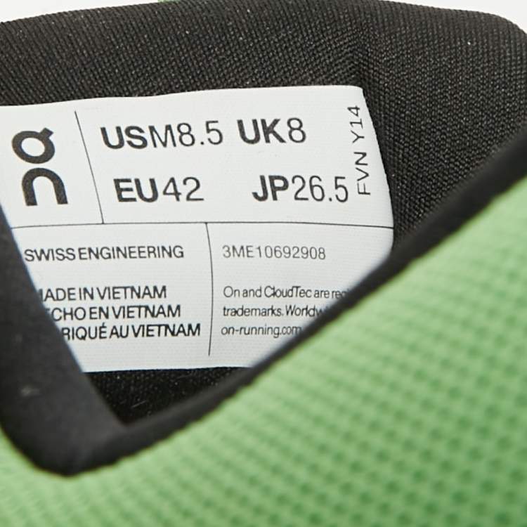 Pre Owned Loewe Cloudtilt 2 Size 42 Grey/Green Fabric and Mesh Lace Up Sneakers