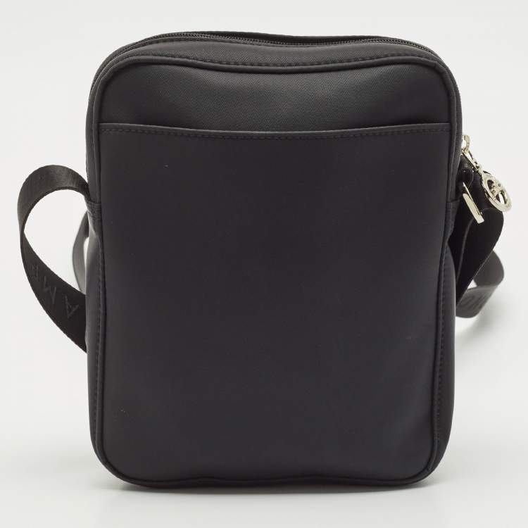 Pre Owned Longchamp Black Nylon Crossbody Bag