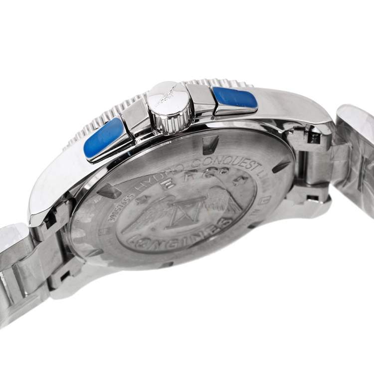 Pre Owned Longines Blue Stainless Steel Hydro Conquest L3.643.4.96.6 Men's Wristwatch 41 mm