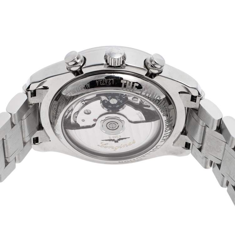 Pre Owned Longines Blue Stainless Steel Master Collection L26734 Automatic Men's Wristwatch 40 mm
