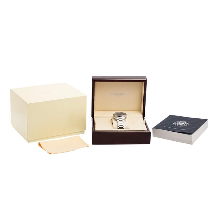Pre Owned Longines Blue Stainless Steel Master Collection L26734 Automatic Men's Wristwatch 40 mm