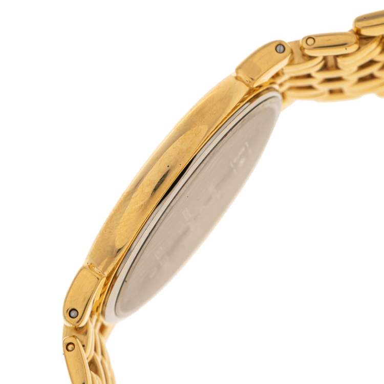 Pre Owned      Longines Champagne Gold Plated Stainless Steel Grande Classique L56322 Men's Wristwatch 33 mm