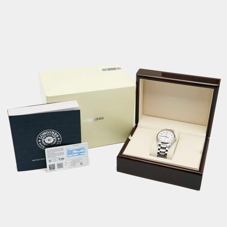 Pre Owned Longines Silver Stainless Steel Master Collection L2.628.4 Men's Wristwatch 38.5 MM
