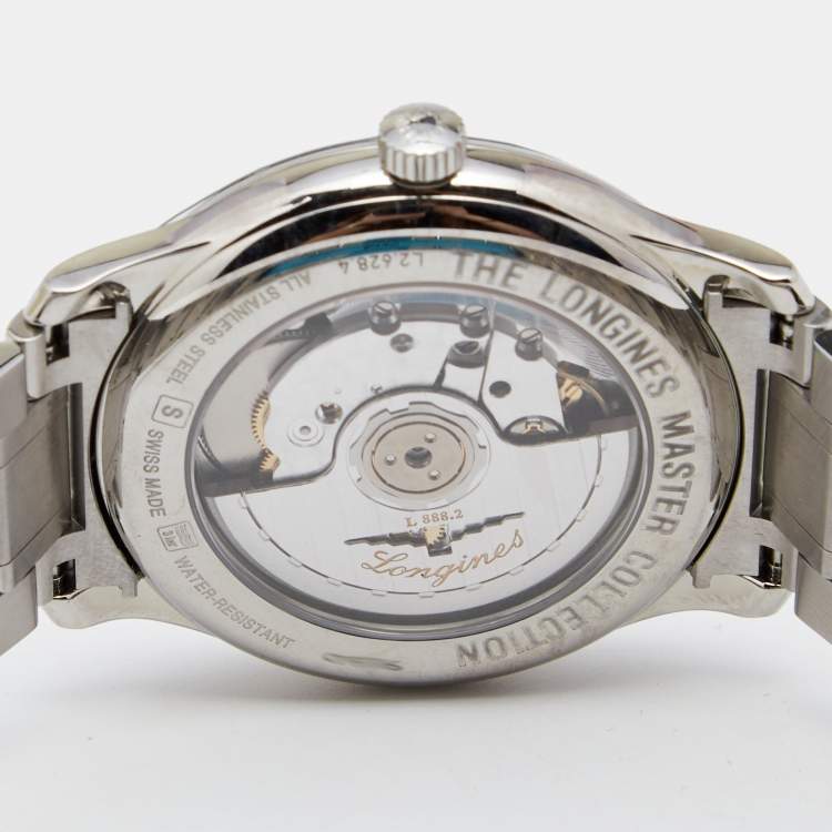 Pre Owned Longines Silver Stainless Steel Master Collection L2.628.4 Men's Wristwatch 38.5 MM