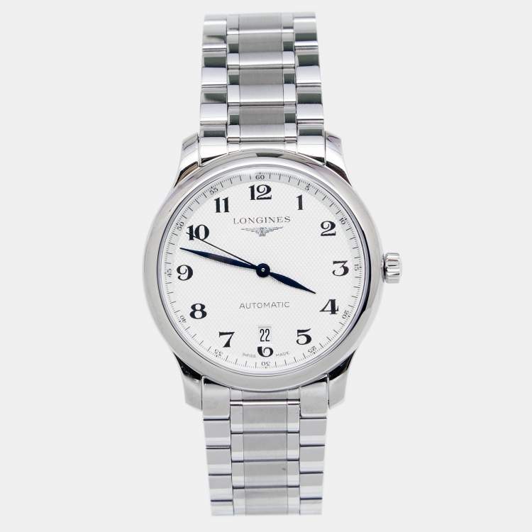 Pre Owned Longines Silver Stainless Steel Master Collection L2.628.4 Men's Wristwatch 38.5 MM