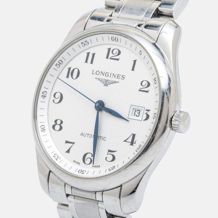 Pre Owned Longines Silver Stainless Steel Master Collection L2.793.4 Men's Wristwatch 40 mm