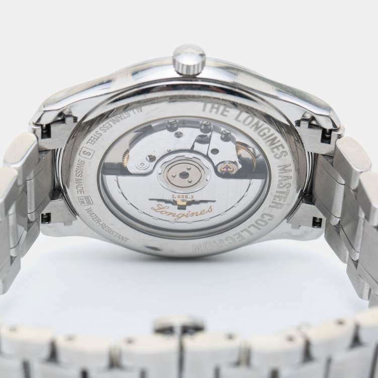 Pre Owned Longines Silver Stainless Steel Master Collection L2.793.4 Men's Wristwatch 40 mm