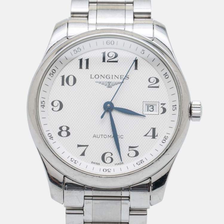 Pre Owned Longines Silver Stainless Steel Master Collection L2.793.4 Men's Wristwatch 40 mm