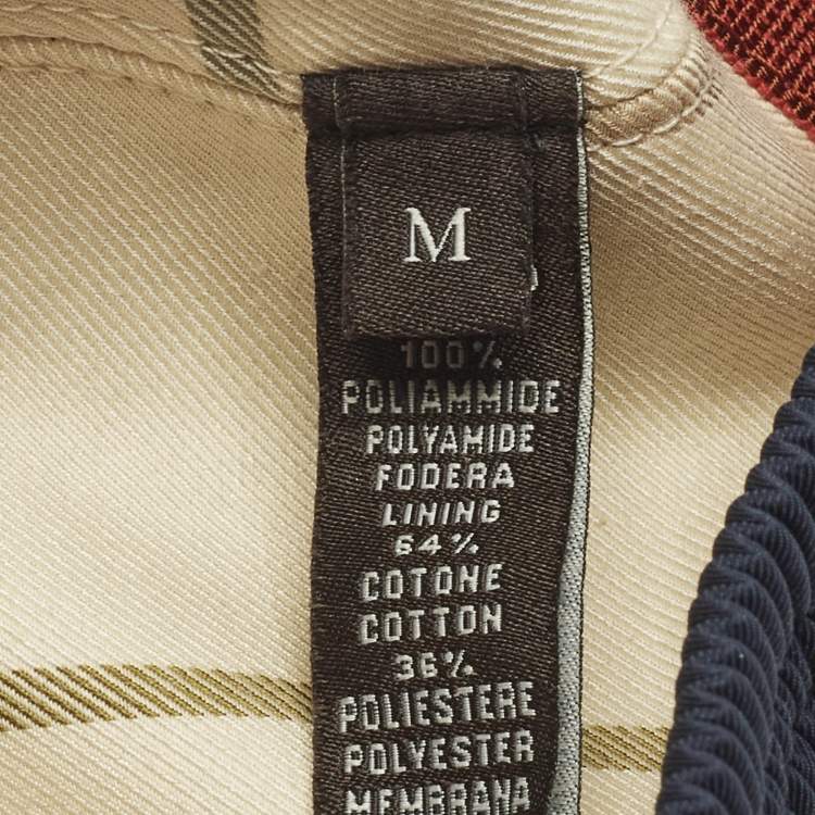 Pre Owned Loro Piana Navy Blue Logo Embroidered Nylon Baseball Cap M