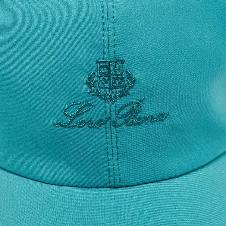 Pre Owned Loro Piana Green/Ivory Storm System Technical Fabric Baseball Cap S