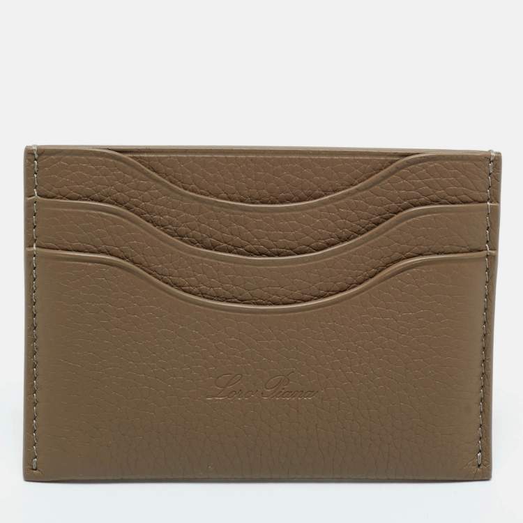 Pre Owned Loro Piana Beige Leather Extra Card Holder