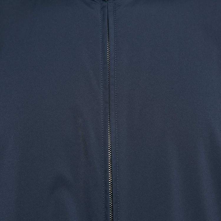 Pre Owned Loro Piana Navy Blue Nylon and Wool Reversible Vest 4XL