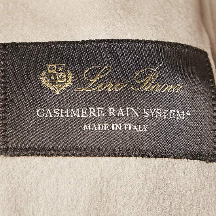 Pre Owned Loro Piana Beige Cashmere Zip-Up Rain System Jacket XXXL