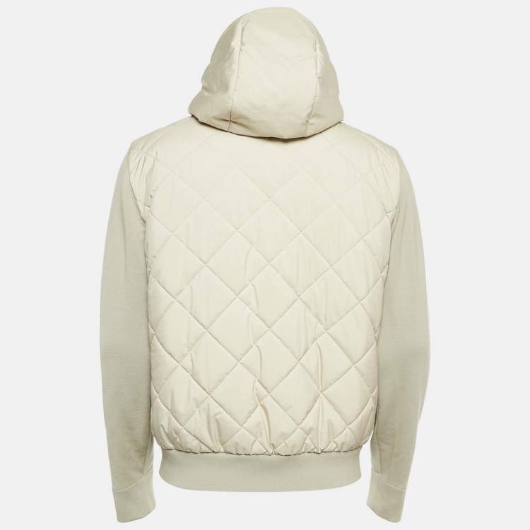 Pre Owned Loro Piana Beige Synthetic and Wool Ampay Windwish Bomber Jacket S