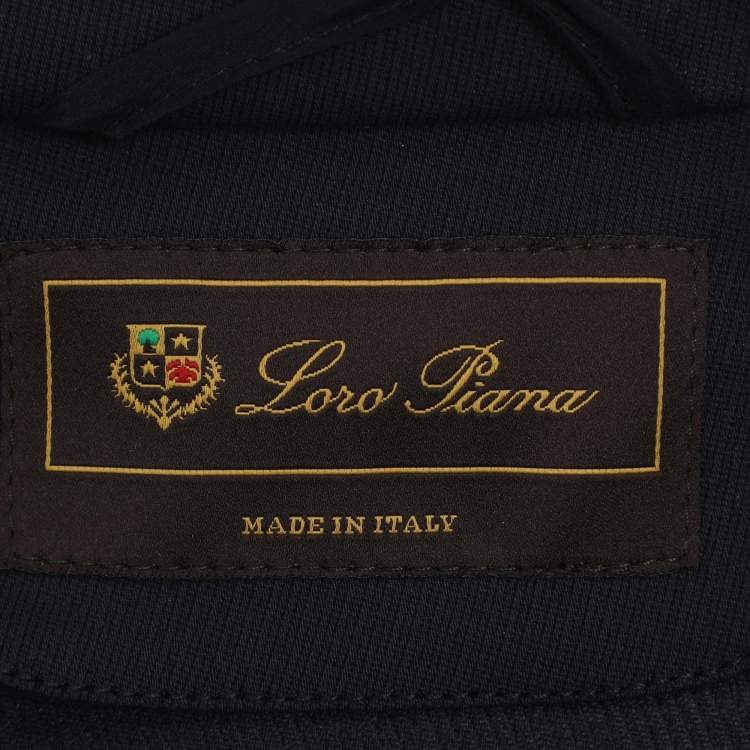 Pre Owned Loro Piana Navy Blue Button Front Jacket XL