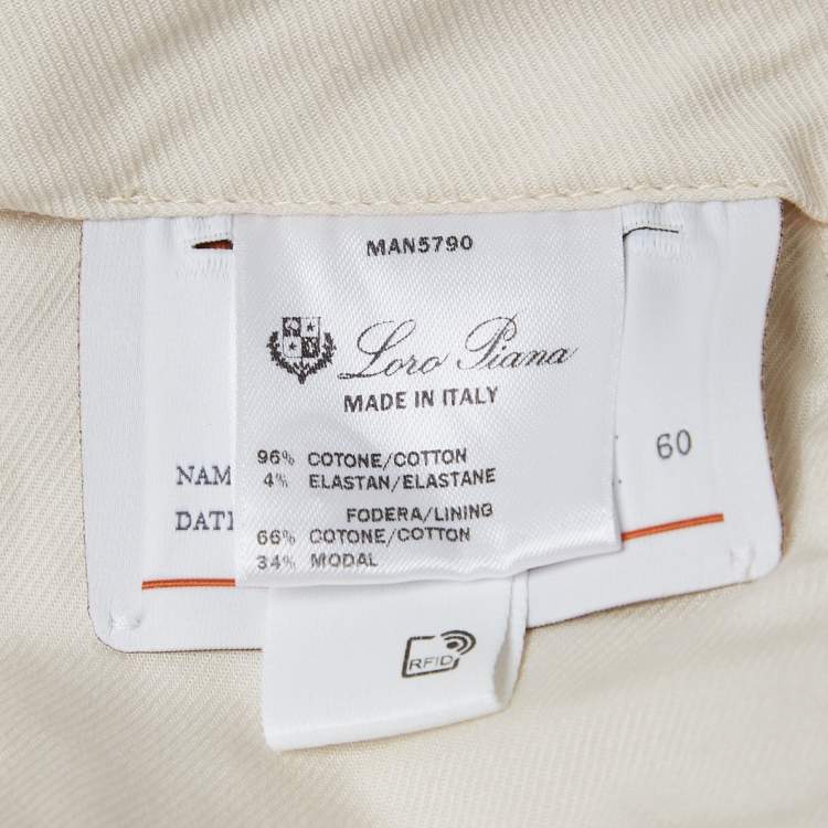 Pre Owned Loro Piana White Cotton Hyannis Bermuda 5XL