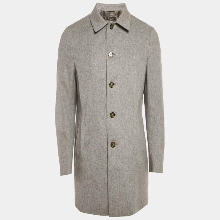 Pre Owned Loro Piana Grey Cashmere Sidney Strom System Coat S