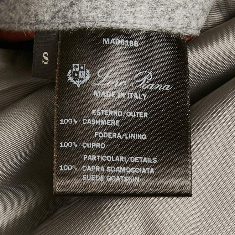Pre Owned Loro Piana Grey Cashmere Sidney Strom System Coat S