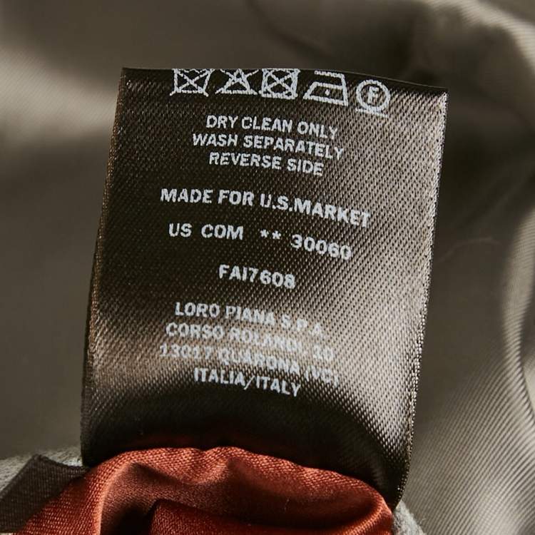 Pre Owned Loro Piana Grey Cashmere Sidney Strom System Coat S