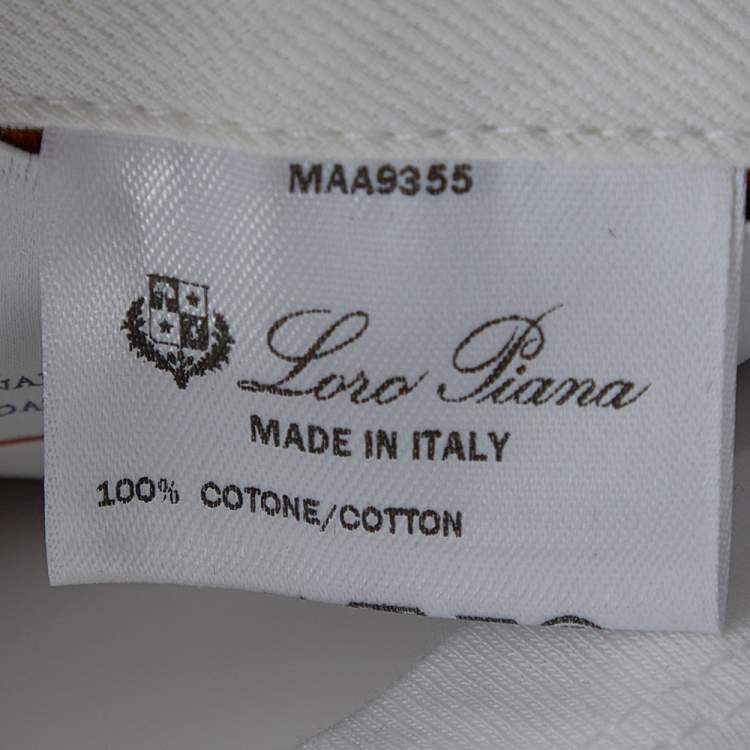 Pre Owned Loro Piana Olive Green Cotton Slim Fit Trousers XXL