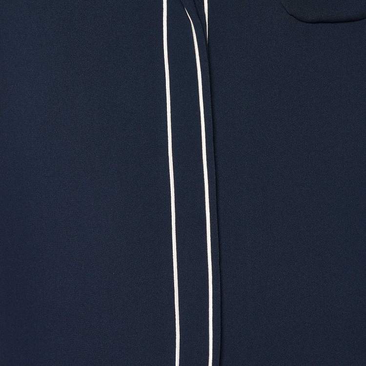 Pre Owned Loro Piana Navy Blue Matt Silk Dyonne Shirt & Pants Loungewear S
