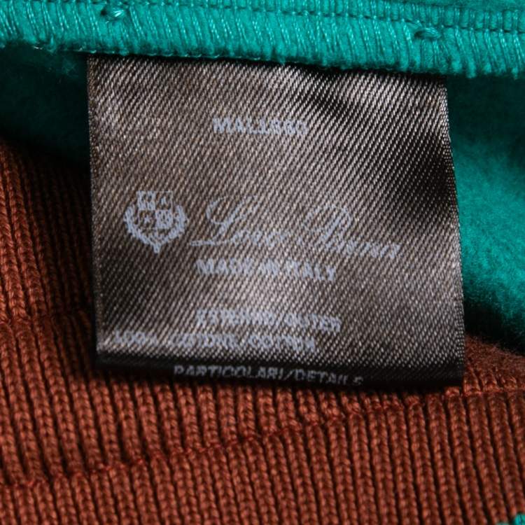 مملوكة مسبقًا Loro Piana Green Cotton Knit Drawstring Joggers L
