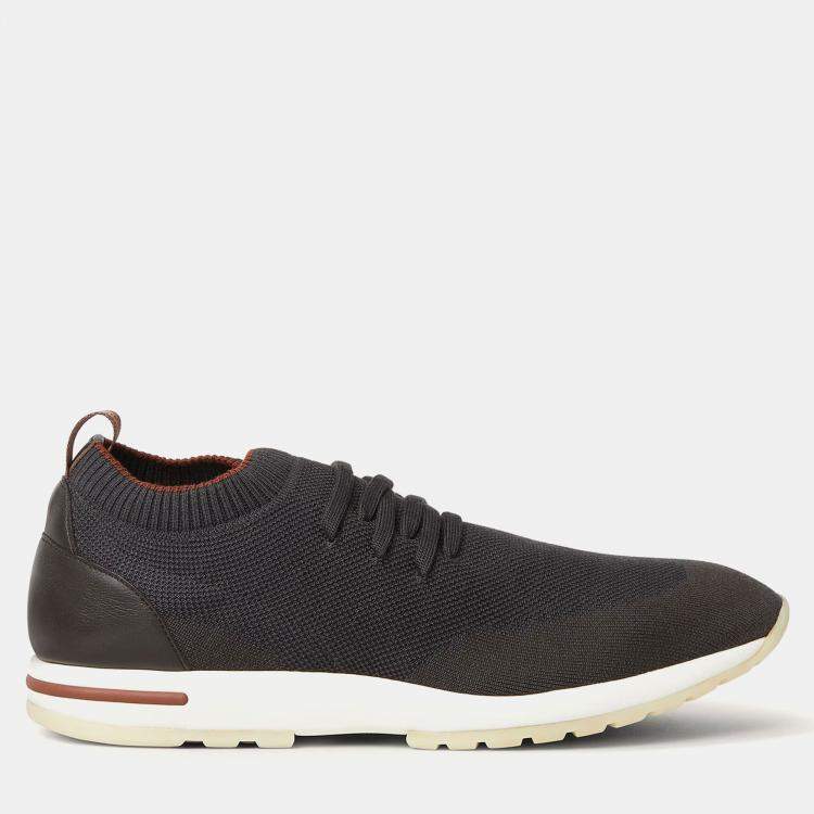 Pre Owned Loro Piana 360 LP Flexy Walk 41 Eigengrau Wool Sneakers
