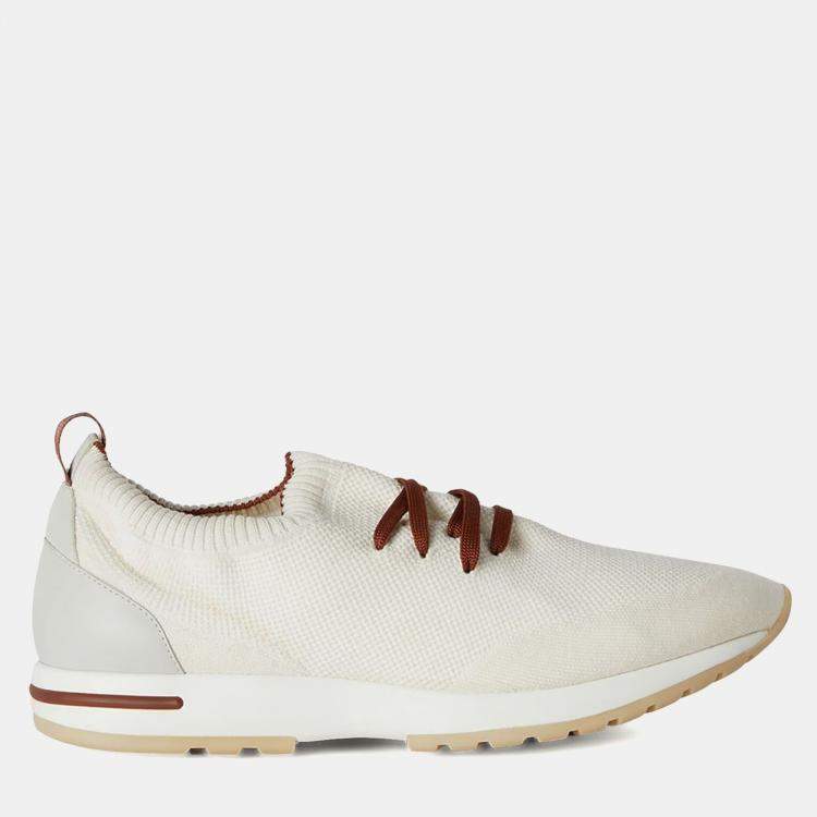 Pre Owned Loro Piana 360 LP Flexy Walk 42 White Wool Sneakers