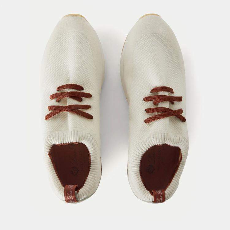 Pre Owned Loro Piana 360 LP Flexy Walk 42 White Wool Sneakers