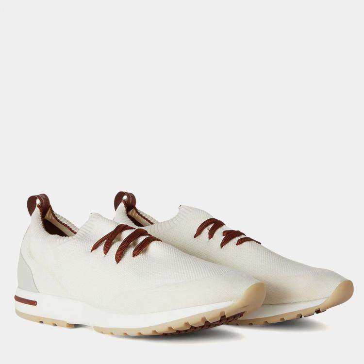 Pre Owned Loro Piana 360 LP Flexy Walk 42 White Wool Sneakers