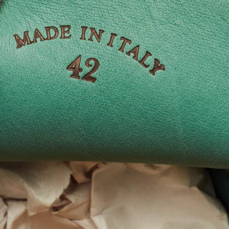 Pre Owned Loro Piana Green Suede Summer Walk Loafers Size 42