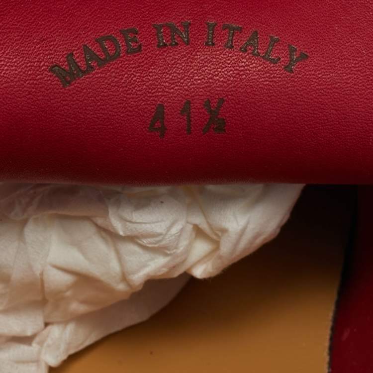 Pre Owned Loro Piana DOHA Size 41.5 Red Suede Loafers